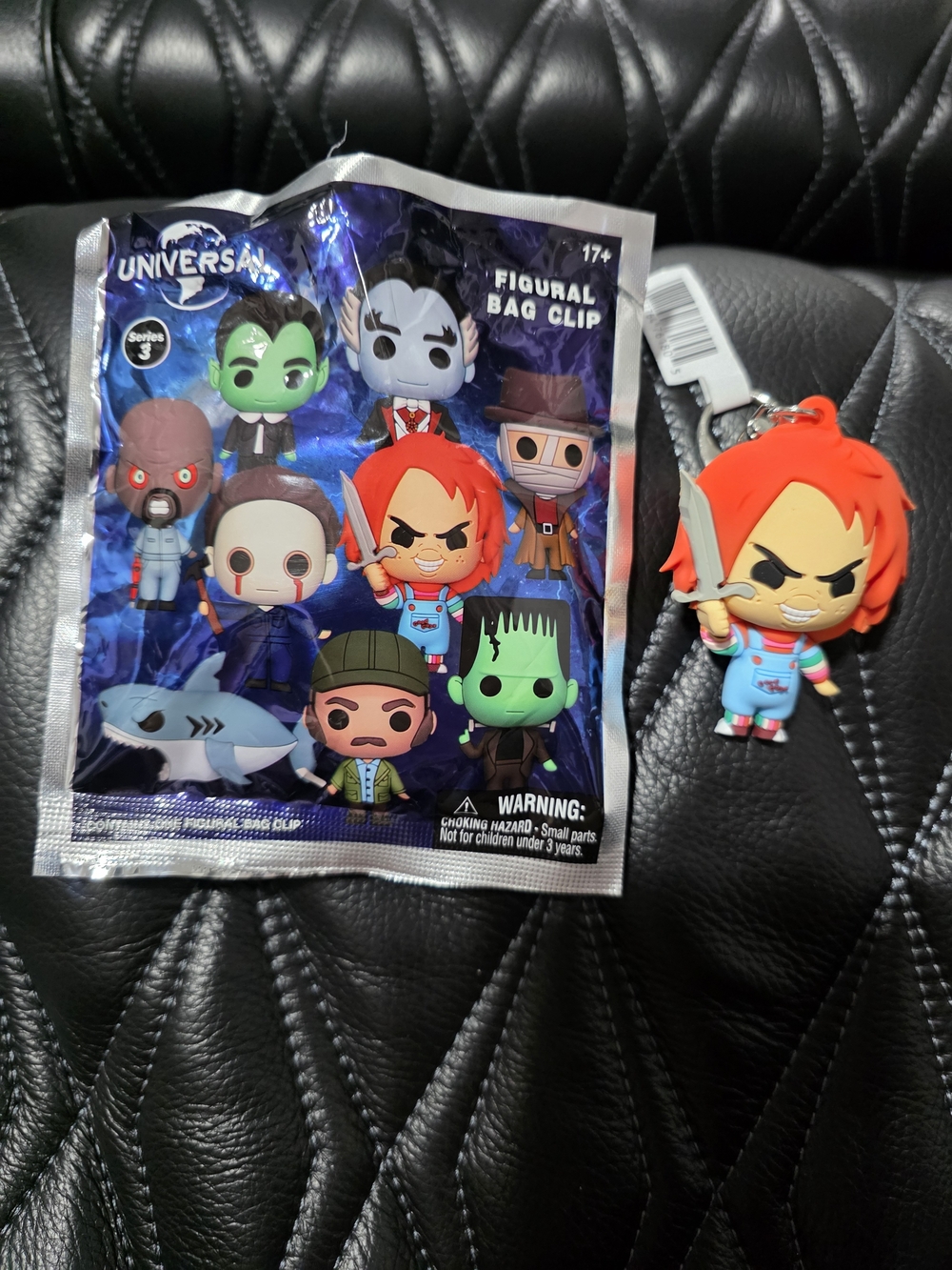 Universal Chucky Figural Bag Clip Keychain - Red Hair